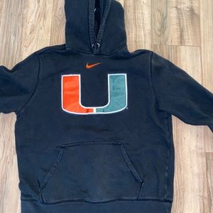 nike vintage university of miami hoodie